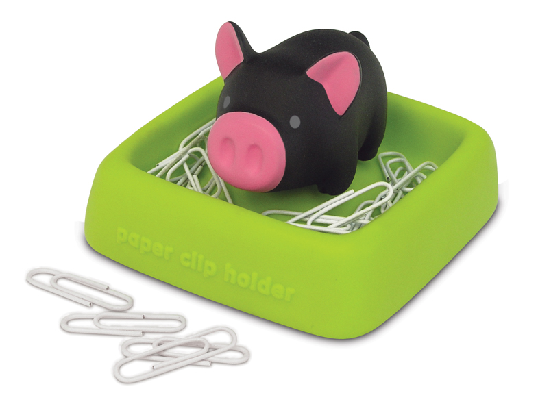 《luft》Piggy 造型迴紋針座(小黑豬)